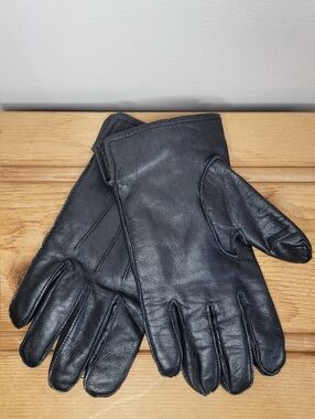 Classic Black Leather Gloves